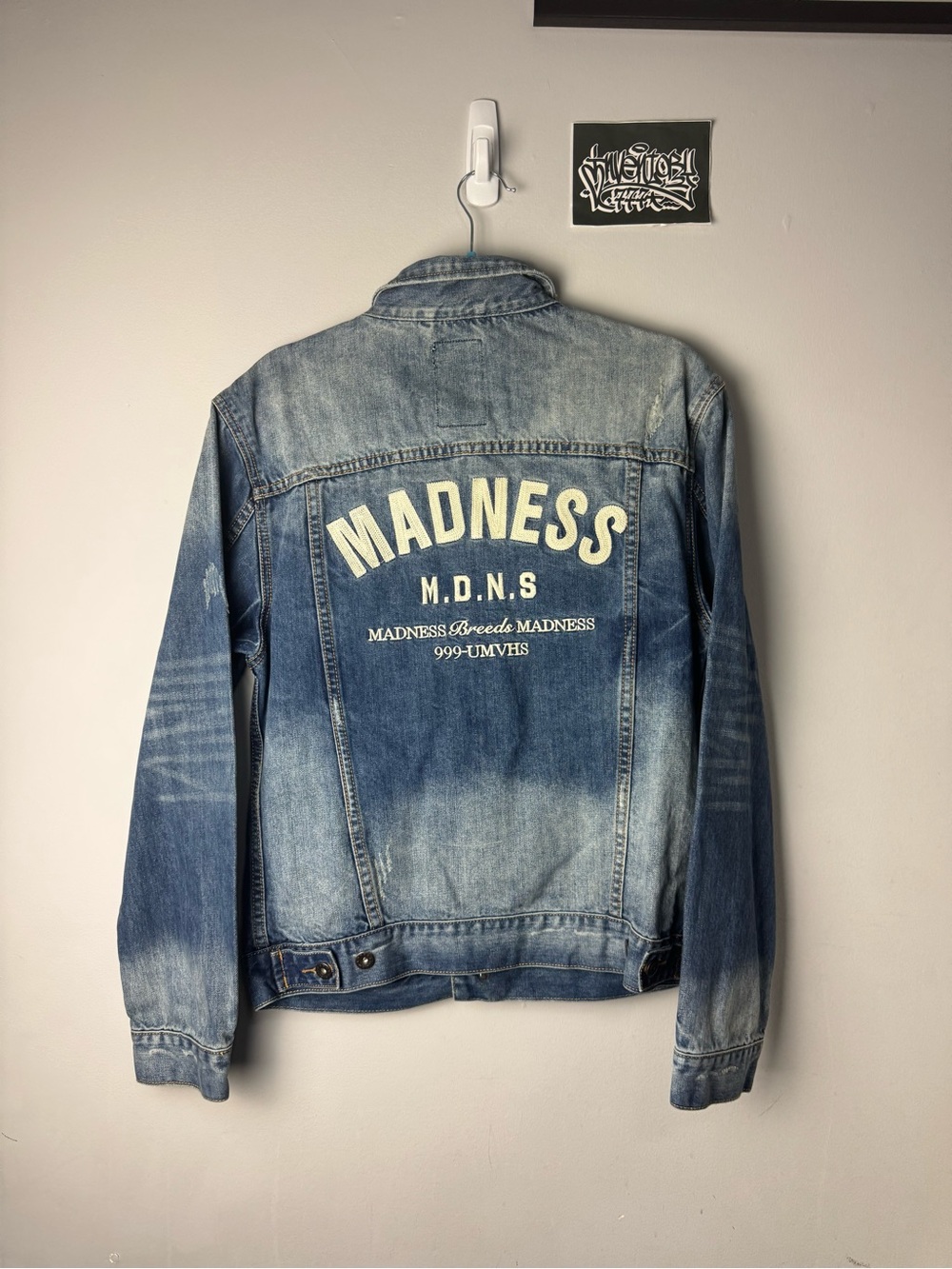 M.D.N.S. Distressed Blue Denim Jacket